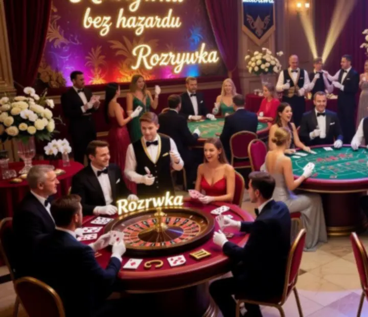 Kolaż zdjęć z realizacji wieczorów kasynowych i pokerowych agencji NAXSOL ENTERPRISES LTD