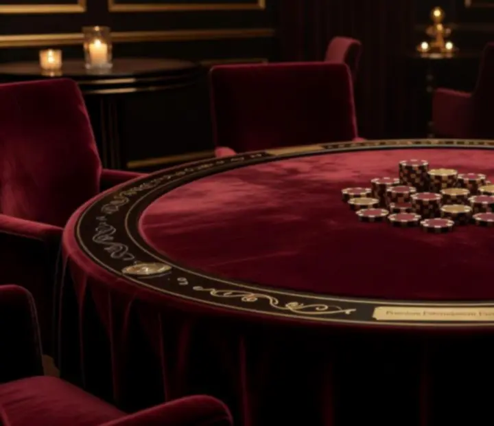 Nastrojowe oświetlenie i kasynowe dekoracje podczas wieczoru pokerowego